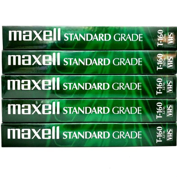 Maxell Standard Grade (8 Hours) Video Cassette T-160 Blank Tape NEW Lot of 5 - Picture 10 of 12